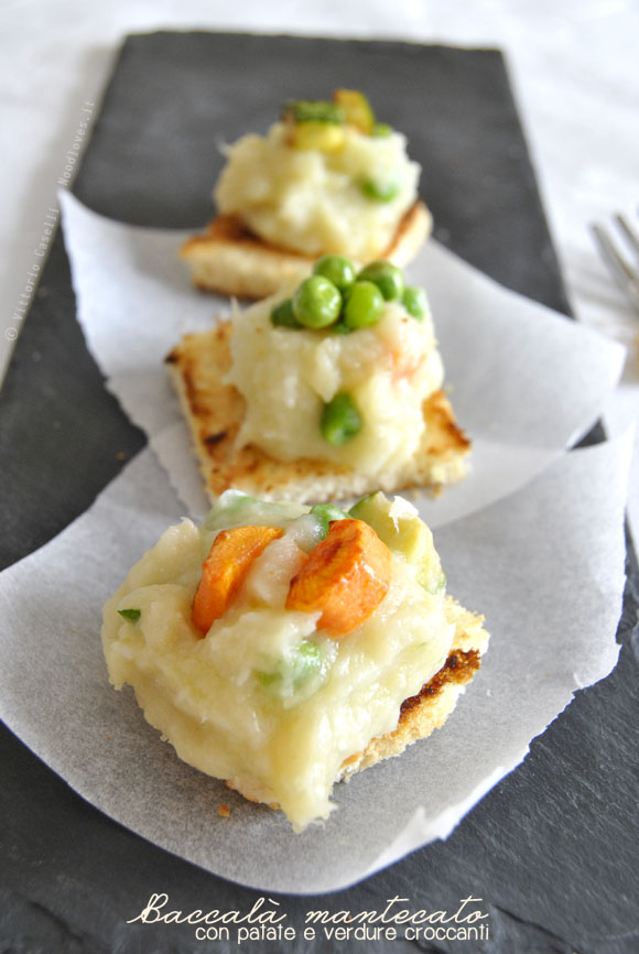 Baccalà mantecato con patate e verdure croccanti 2